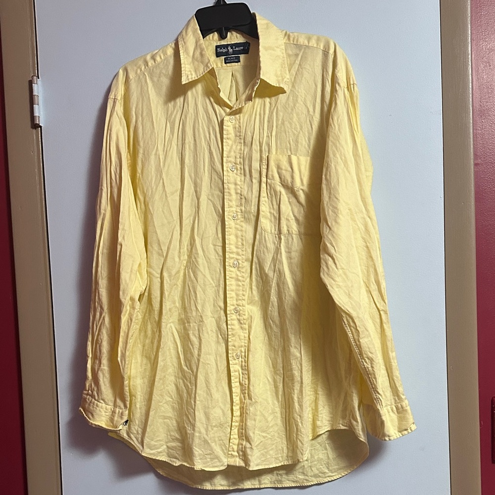 Ralph Lauren Light Yellow Blake 100% Cotton Shirt